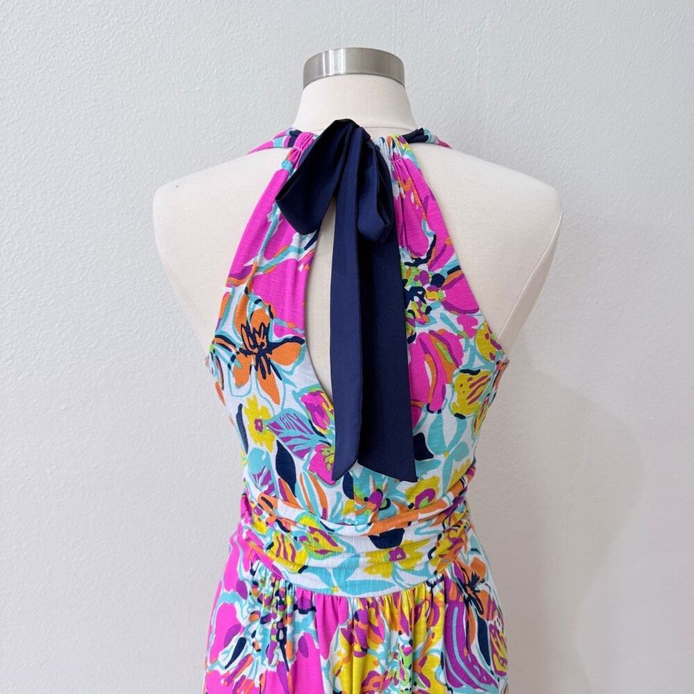 Lilly Pulitzer Amada Maxi Dress Besame Mucho XL RARE Bow Hemmed - Picture 8 of 10